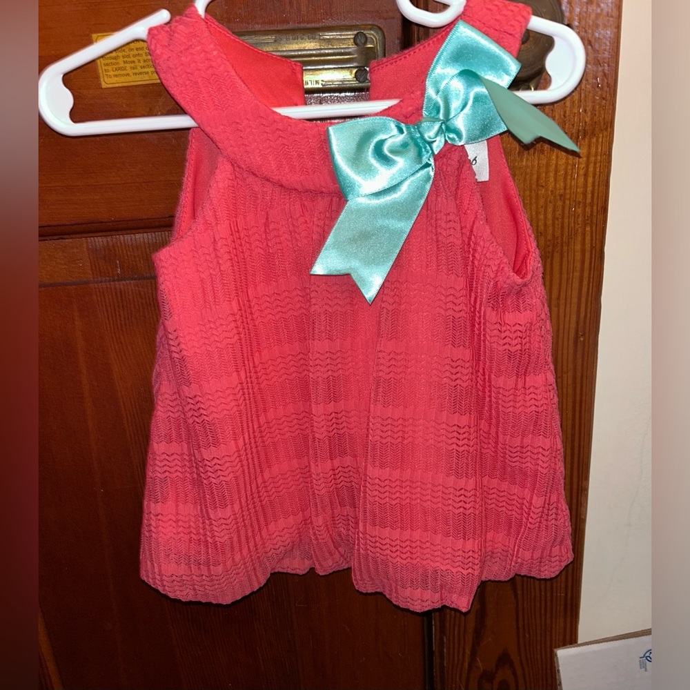 Cute coral infants dress